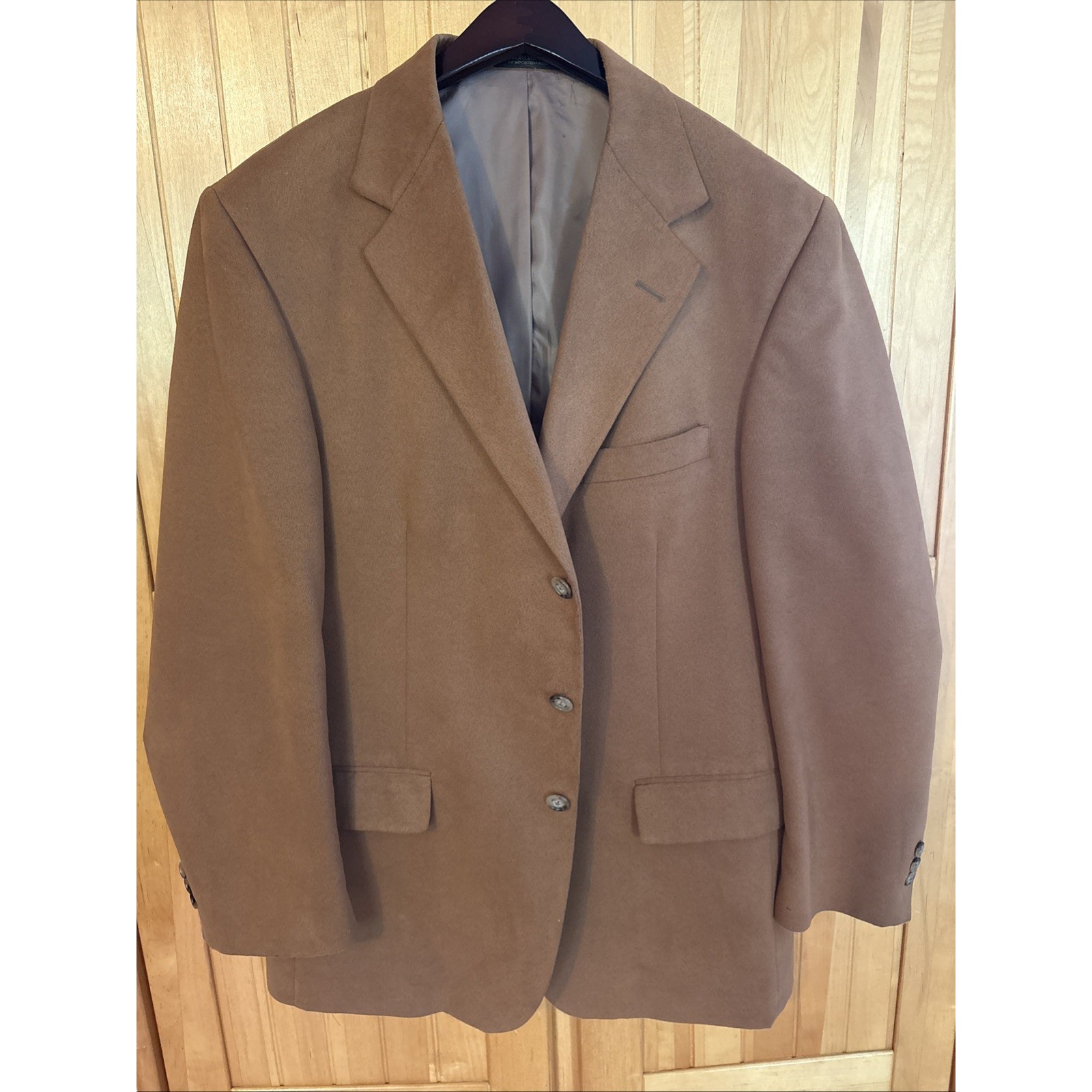Vtg Norm Thompson Genuine Suede 42 Blazer Jacket Sport Coat Mens Brown Usa